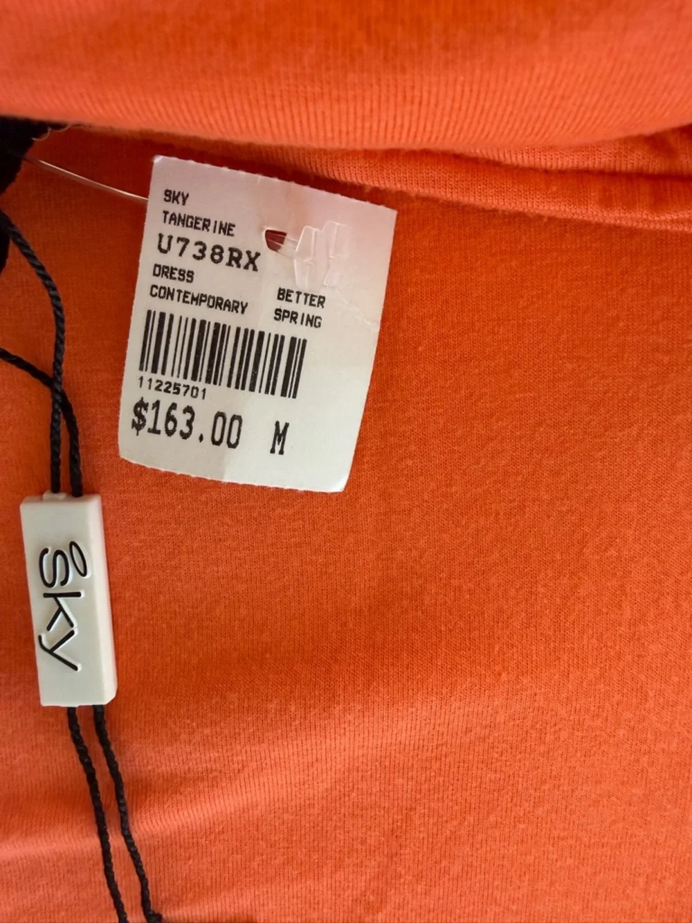 NWT SKY Orange Halter Maxi Dress Medium Boho Flowy Summer Beach Vacation Resort - Picture 6 of 8